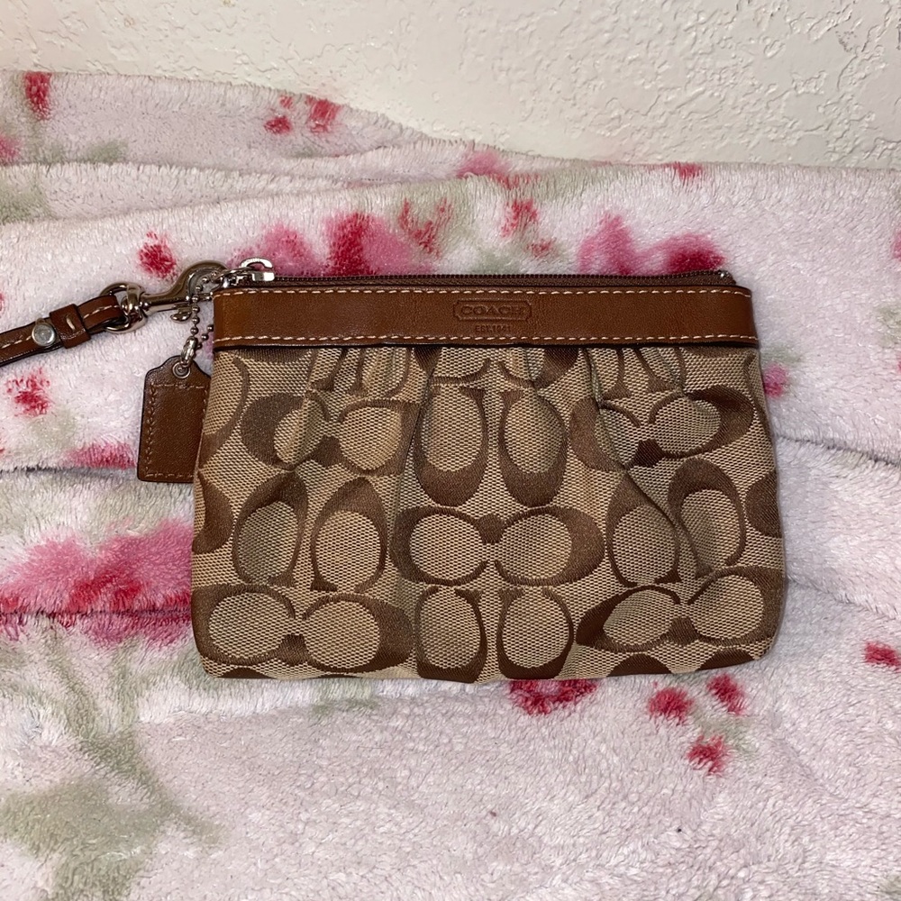 Brown Coach Wristlet